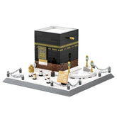 LEGO model van de Kaaba met pelgrims en hekken in de Kaaba Bouwstenenset groot